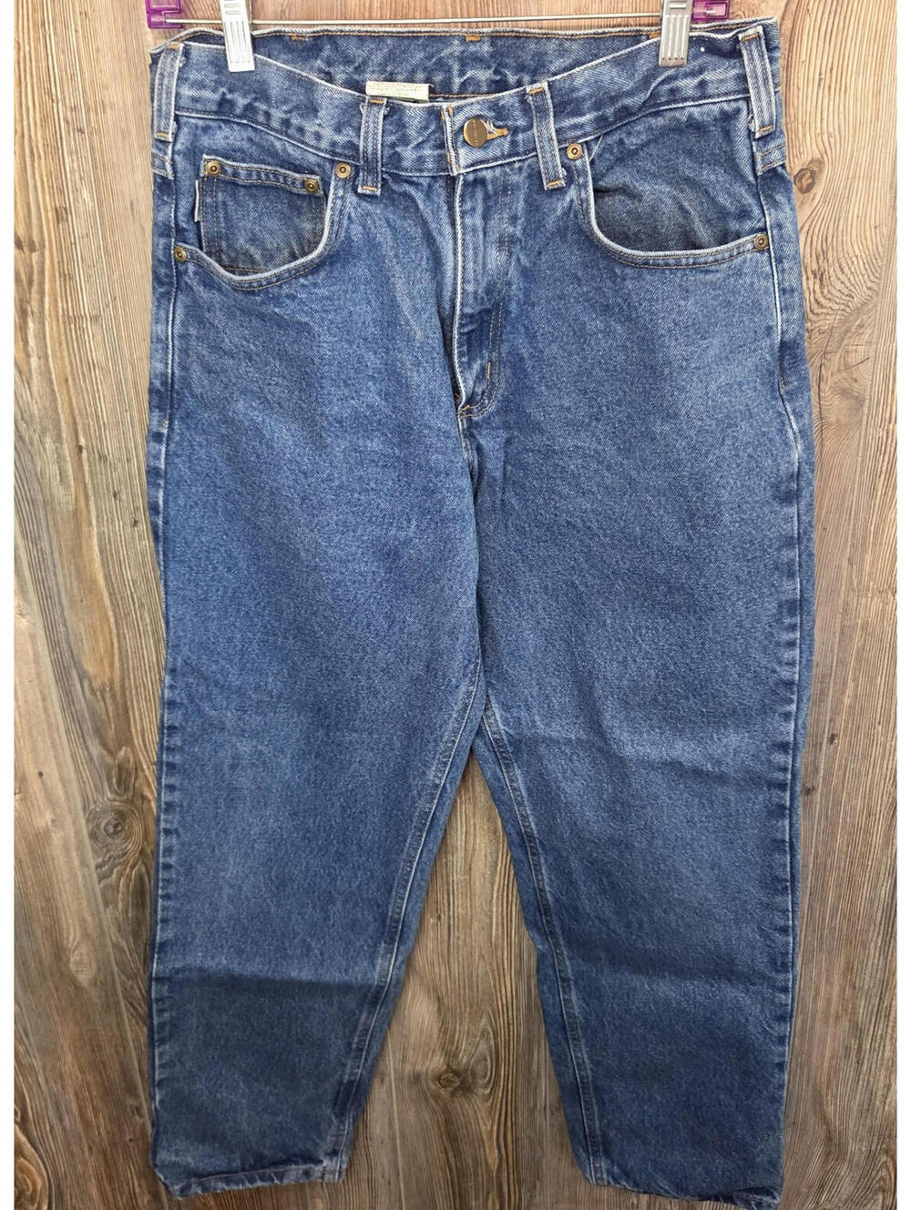 Carhartt (B17 DST) Relaxed Fit Straight Denim Work Blue Jeans Men Size 32x30